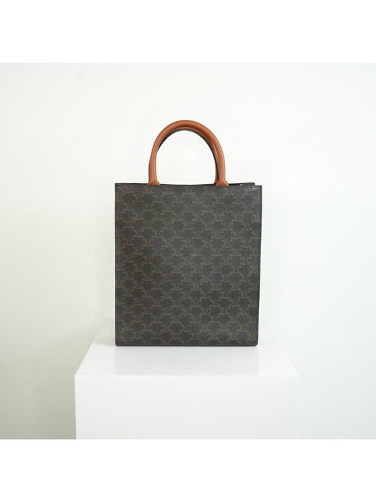 Celine Small Vertical Cabas Tote in Printed Canvas and  Celine Vertical Cabas Tote Bag